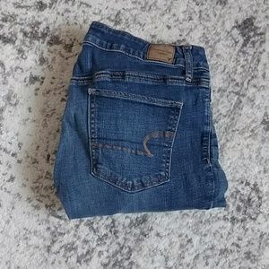 Super Skinny AE jeans, medium wash and high rise